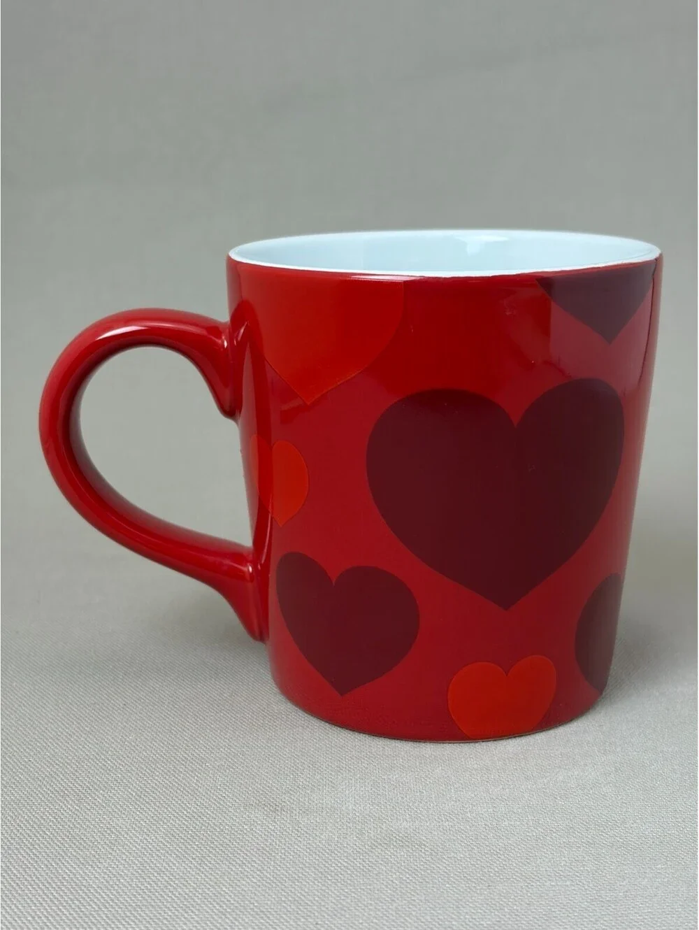 Disney Jumping Beans Mickey Mouse Red Hearts Coffee Mug Cup Made With Love 2015